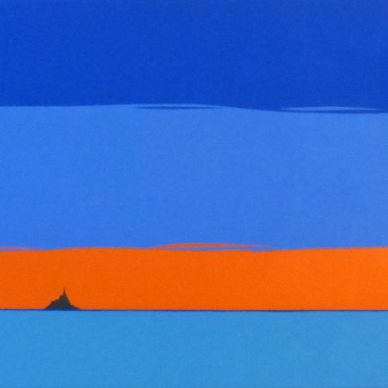 Couché de soleil sur le Mont St Michel 100x50