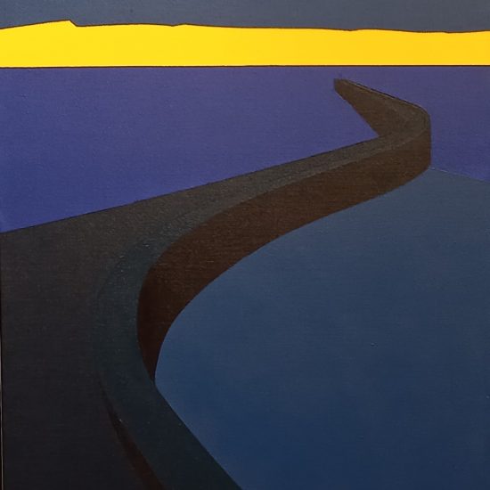 Le Phare dec St Malo au coucchant 65x50