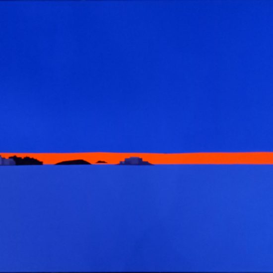Le soir au soleil couchant 92x65