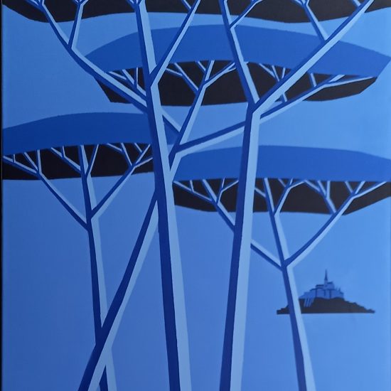 les pins martimes dans la baie de Cancale 92x65